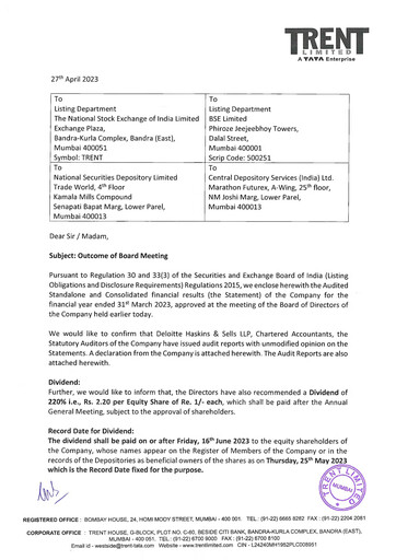 Thumbnail Trent Limited Financial Statement 2023