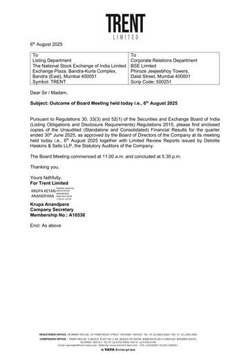 Thumbnail Trent Limited Quarterly Report 2025-q1