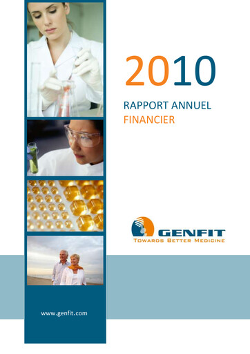 Thumbnail Genfit Financial Report 2010