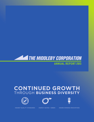 Miniature Middleby Rapport annuel 2013