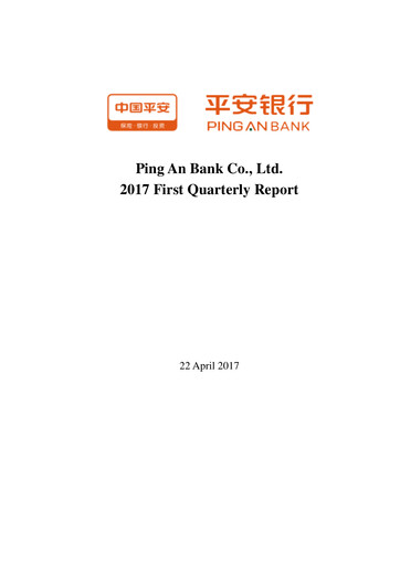 Thumbnail Ping An Bank
 Quarterly Report 2017-q1