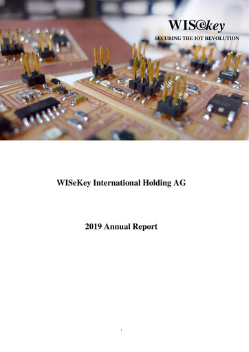 Thumbnail WISeKey International Annual Report 2019