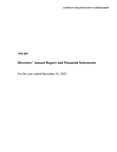 Thumbnail Aon Financial Statement 2023