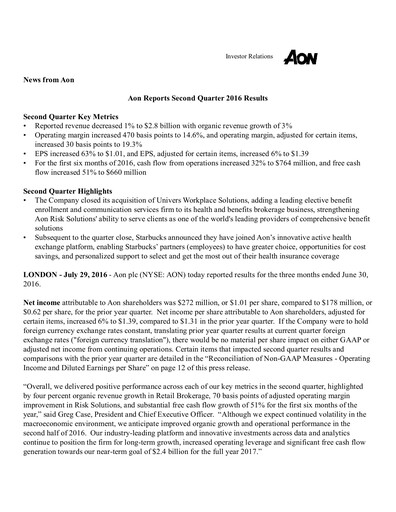 Thumbnail Aon Quarterly Report 2016-q2