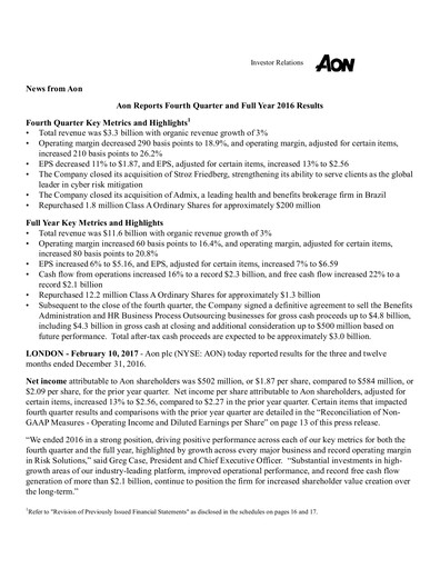 Thumbnail Aon Quarterly Report 2016-q4