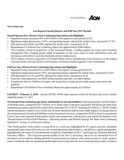 Thumbnail Aon Quarterly Report 2017-q4
