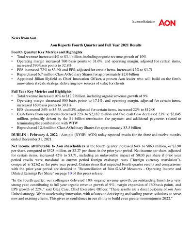 Thumbnail Aon Quarterly Report 2021-q4