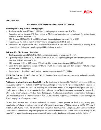 Thumbnail Aon Quarterly Report 2022-q4