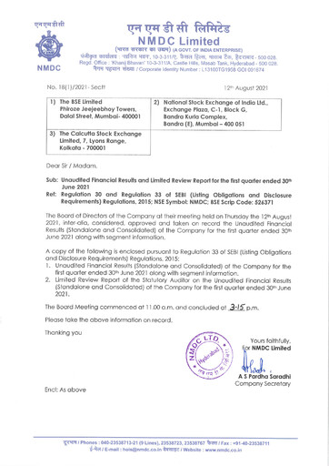 Thumbnail National Mineral Development Corporation Quarterly Report 2021-q1