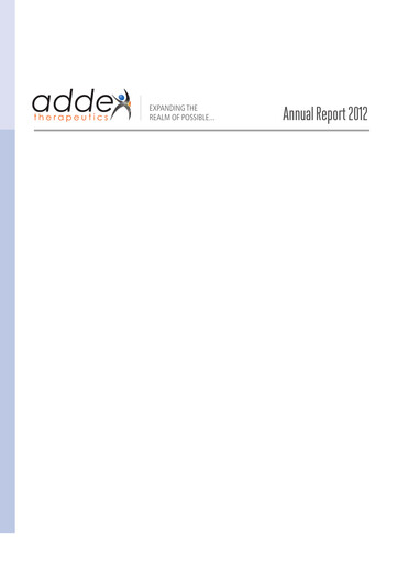 Miniature Addex Therapeutics Rapport annuel 2012