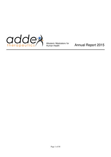 Miniature Addex Therapeutics Rapport annuel 2015