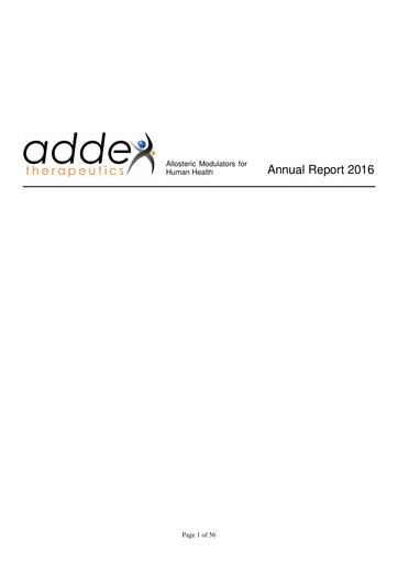 Miniature Addex Therapeutics Rapport annuel 2016