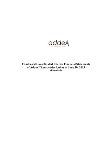 Thumbnail Addex Therapeutics Half-year Report 2013-h1