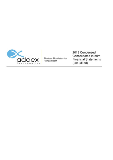 Thumbnail Addex Therapeutics Half-year Report 2019-h1