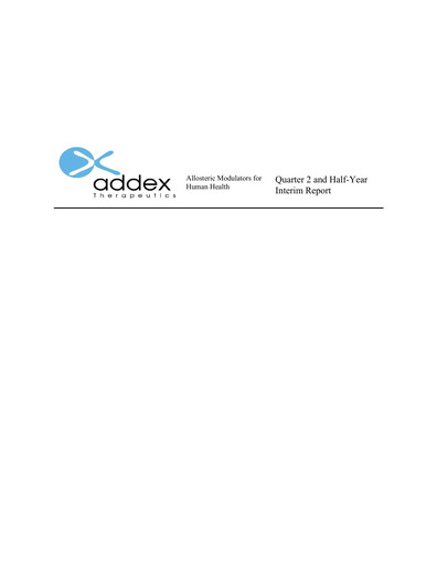 Thumbnail Addex Therapeutics Half-year Report 2020-h1