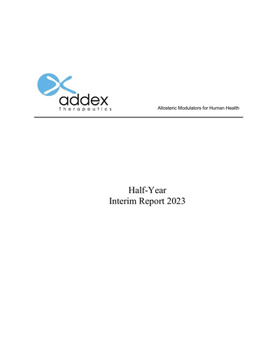 Thumbnail Addex Therapeutics Half-year Report 2023-h1