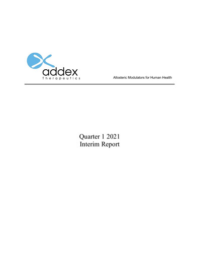Thumbnail Addex Therapeutics Quarterly Report 2021-q1