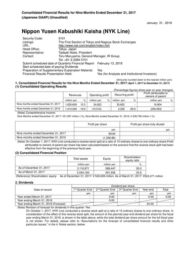Thumbnail Nippon Yūsen
 Quarterly Report 2017-q3