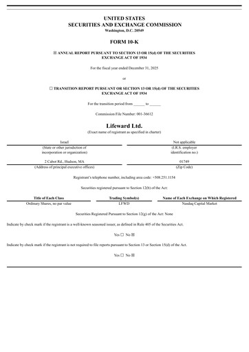 Thumbnail Lifeward Annual Report 2025