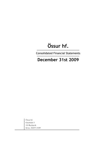 Thumbnail Embla Medical Financial Statement 2009