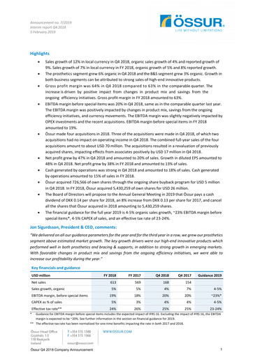 Thumbnail Embla Medical Financial Statement 2018
