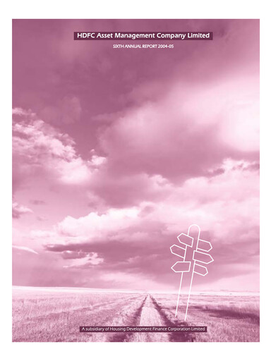 Thumbnail HDFC Asset Management Company Limited Annual Report 2004-2005