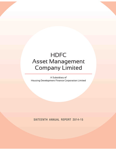 Thumbnail HDFC Asset Management Company Limited Annual Report 2014-2015