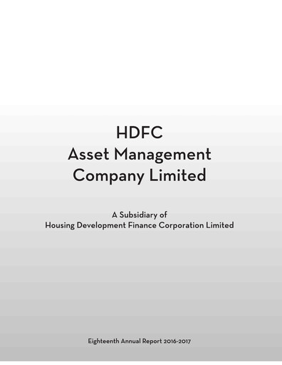 Thumbnail HDFC Asset Management Company Limited Annual Report 2016-2017