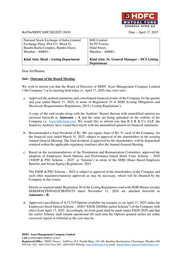 Thumbnail HDFC Asset Management Company Limited Financial Statement 2024-2025