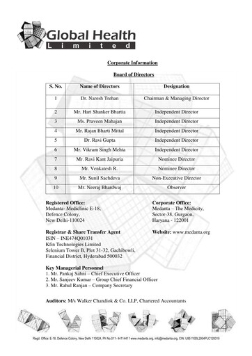 Vorschaubild Global Health Limited (Medanta) Jahresbericht 2021-2022