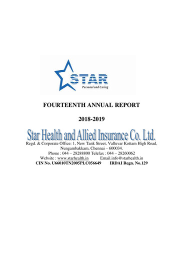 Thumbnail Star Health and Allied Insurance Company Annual Report 2018-2019