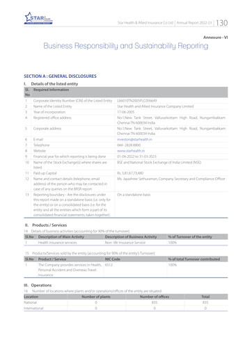 Thumbnail Star Health and Allied Insurance Company ESG Report 2022-2023