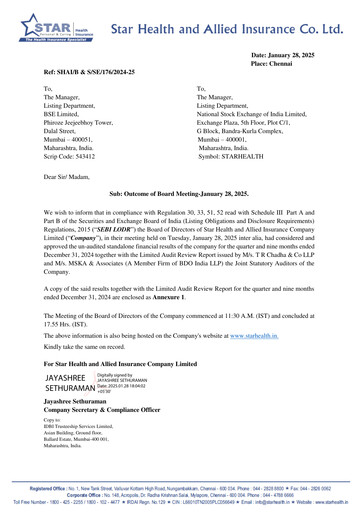 Thumbnail Star Health and Allied Insurance Company Quarterly Report 2024-q3