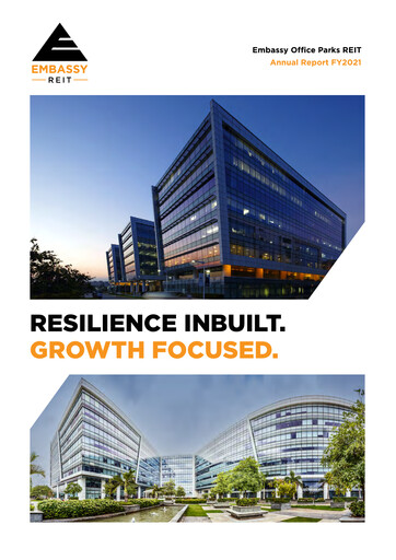 Thumbnail Embassy Office Parks REIT Annual Report 2021