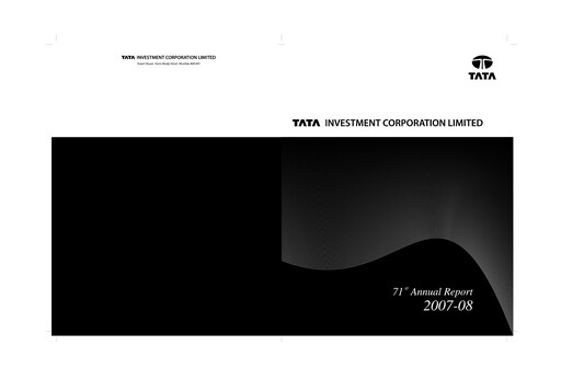 Miniature Tata Investment Corporation Rapport annuel 2007-2008