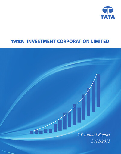 Miniature Tata Investment Corporation Rapport annuel 2012-2013