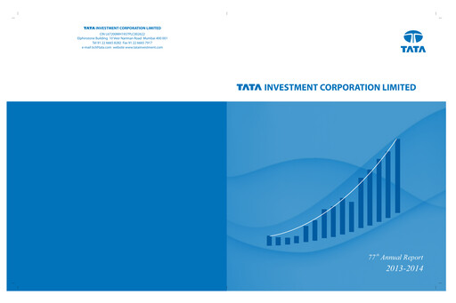 Miniature Tata Investment Corporation Rapport annuel 2013-2014