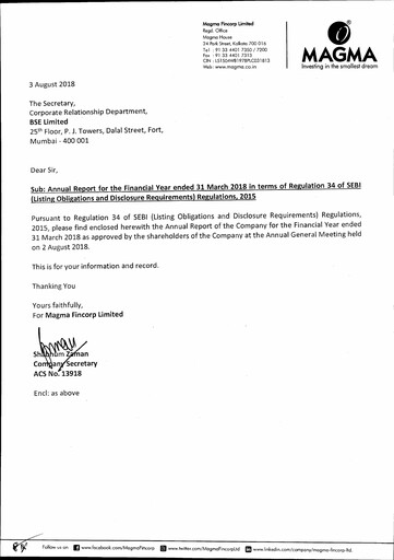 Thumbnail Poonawalla Fincorp Annual Report 2017-2018