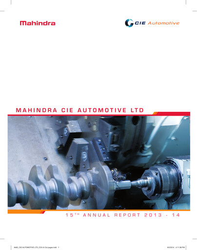 Vorschaubild CIE Automotive India Jahresbericht 2013-2014