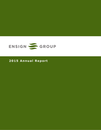 Vorschaubild The Ensign Group Jahresbericht 2015