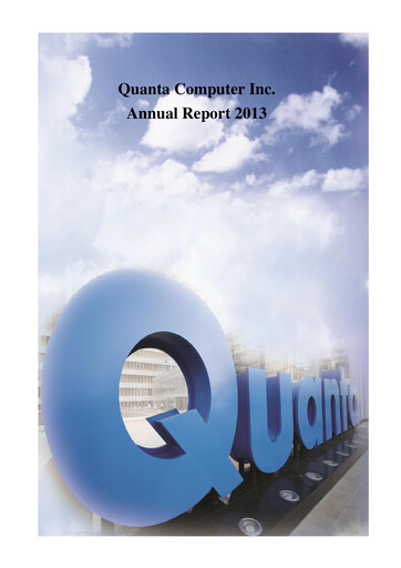 Thumbnail Quanta Computer
 Annual Report 2013
