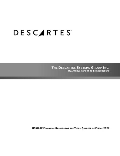 Vorschaubild Descartes Systems Group Quartalsbericht 2021-q3