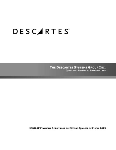 Vorschaubild Descartes Systems Group Quartalsbericht 2023-q2