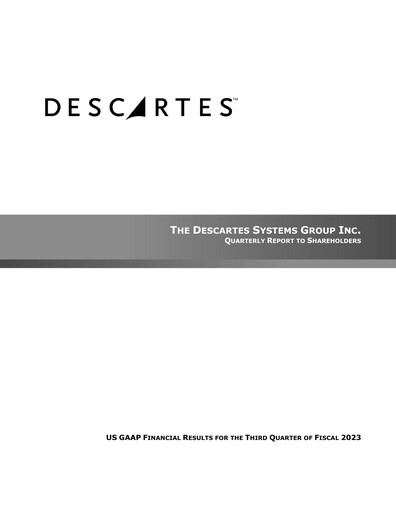 Vorschaubild Descartes Systems Group Quartalsbericht 2023-q3