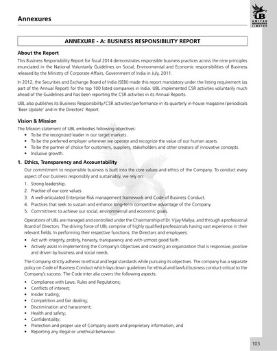 Thumbnail United Breweries ESG Report 2013-2014