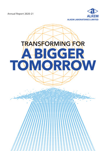 Miniature Alkem Laboratories
 Rapport annuel 2020-2021