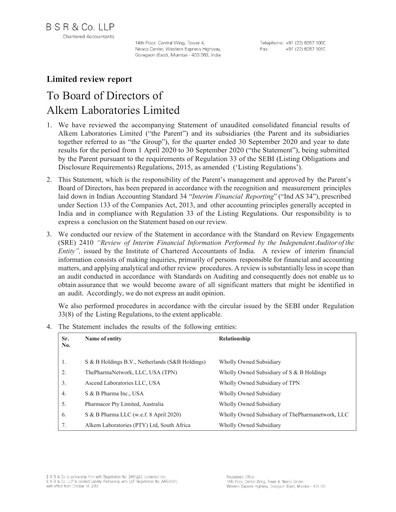 Vorschaubild Alkem Laboratories
 Quartalsbericht 2020-q2