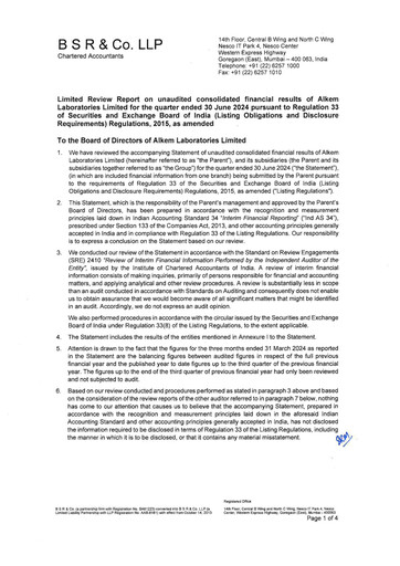 Vorschaubild Alkem Laboratories
 Quartalsbericht 2024-q1