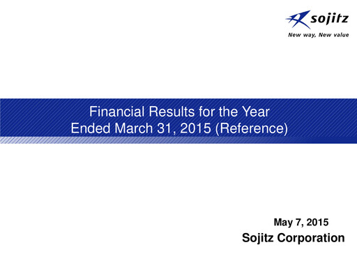 Thumbnail Sojitz Corporation Financial Statement fy2014