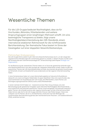 Thumbnail LLB (Liechtensteinische Landesbank) Sustainability Report 2023